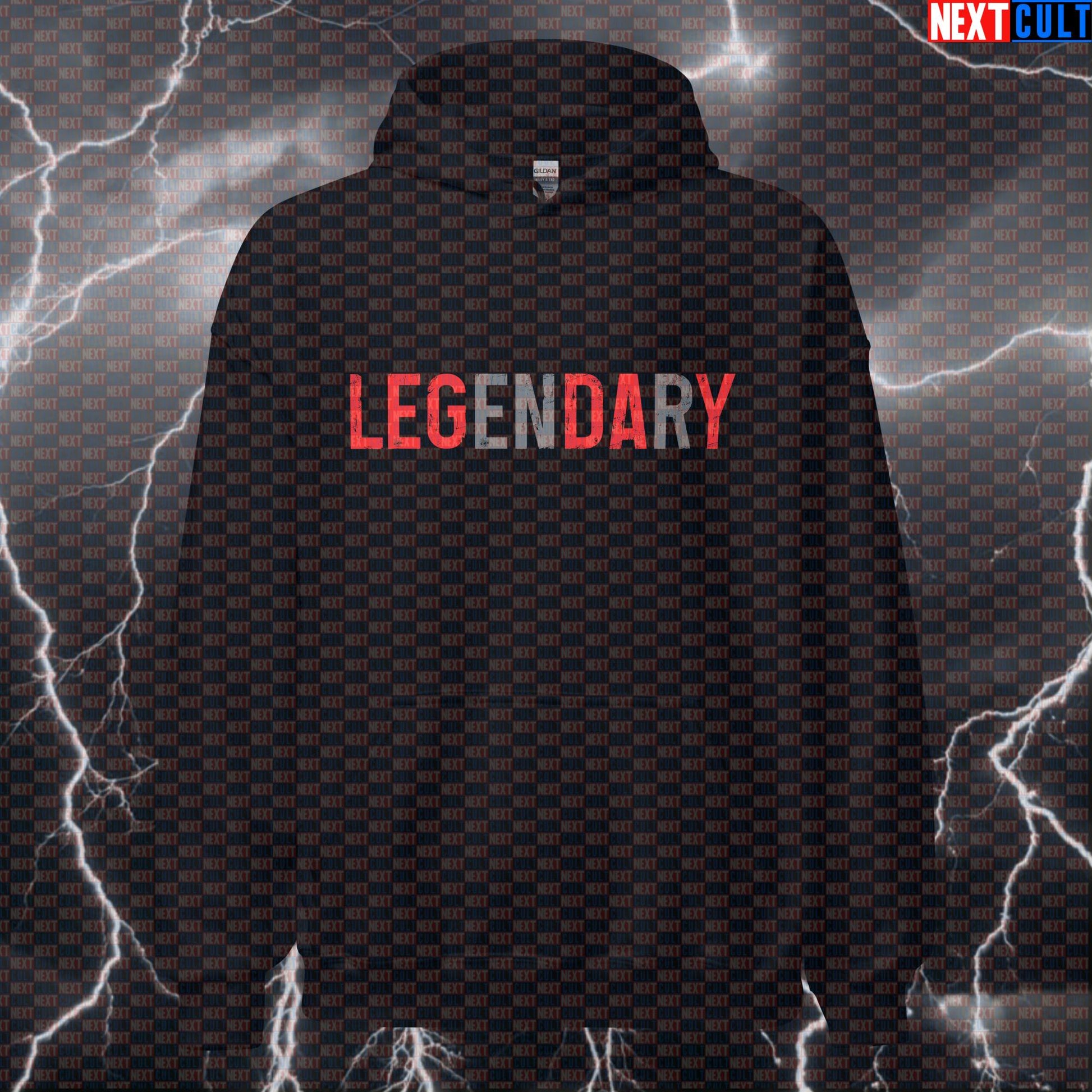 Legendary Leg Day Funny Gym Hoodie - Squat Meme Hooded Sweatshirt Pullover Pump Cover Hoodies Bodybuilding Fitness Gym Leg Day Powerlifting Pump Cover Workout Next Cult Brand