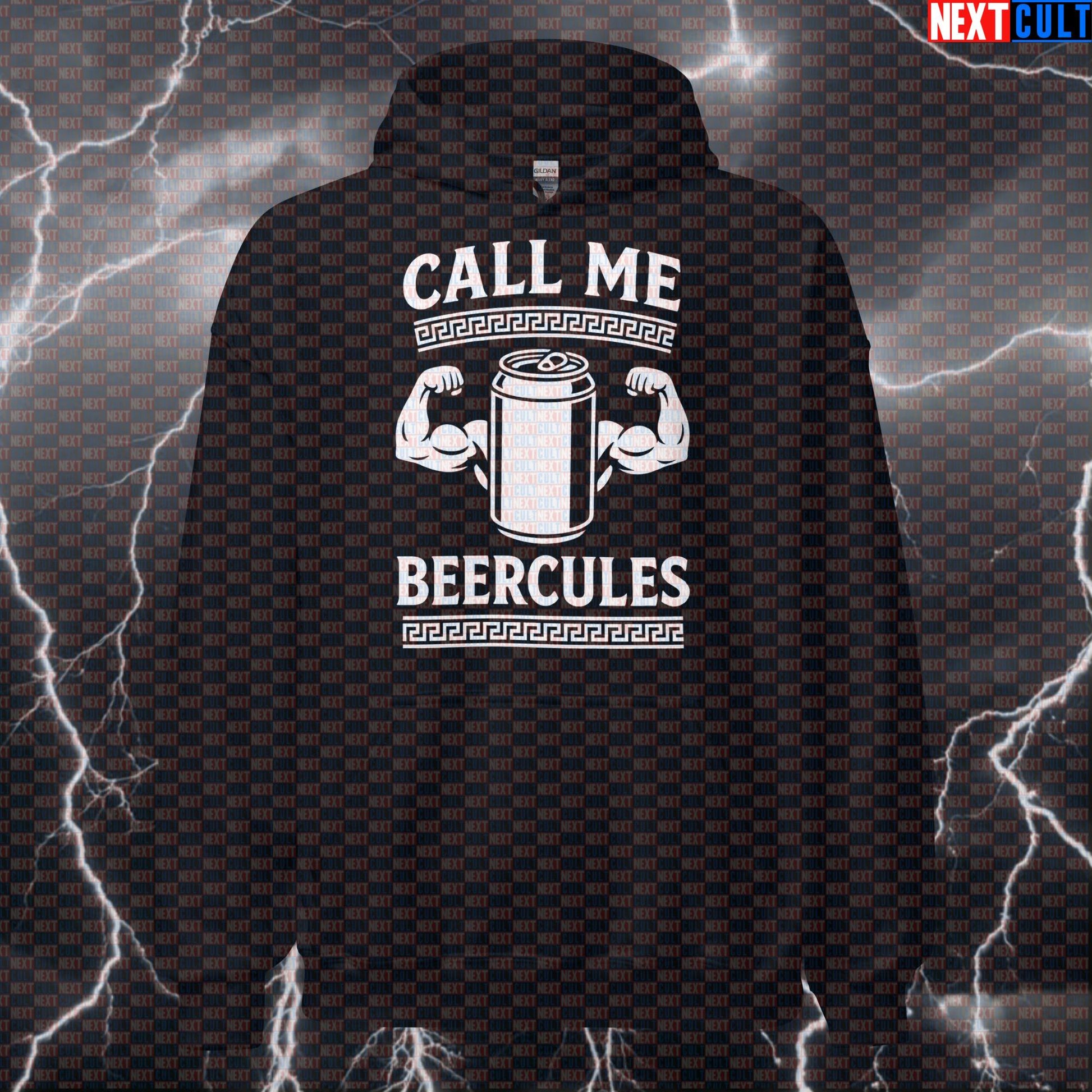 Beercules Gym Hoodie | Funny Mythology Hooded Sweatshirt for Lifters & Workouts Ancient Greece Beer Bodybuilding Fitness Gym Pump Cover Workout Next Cult Brand