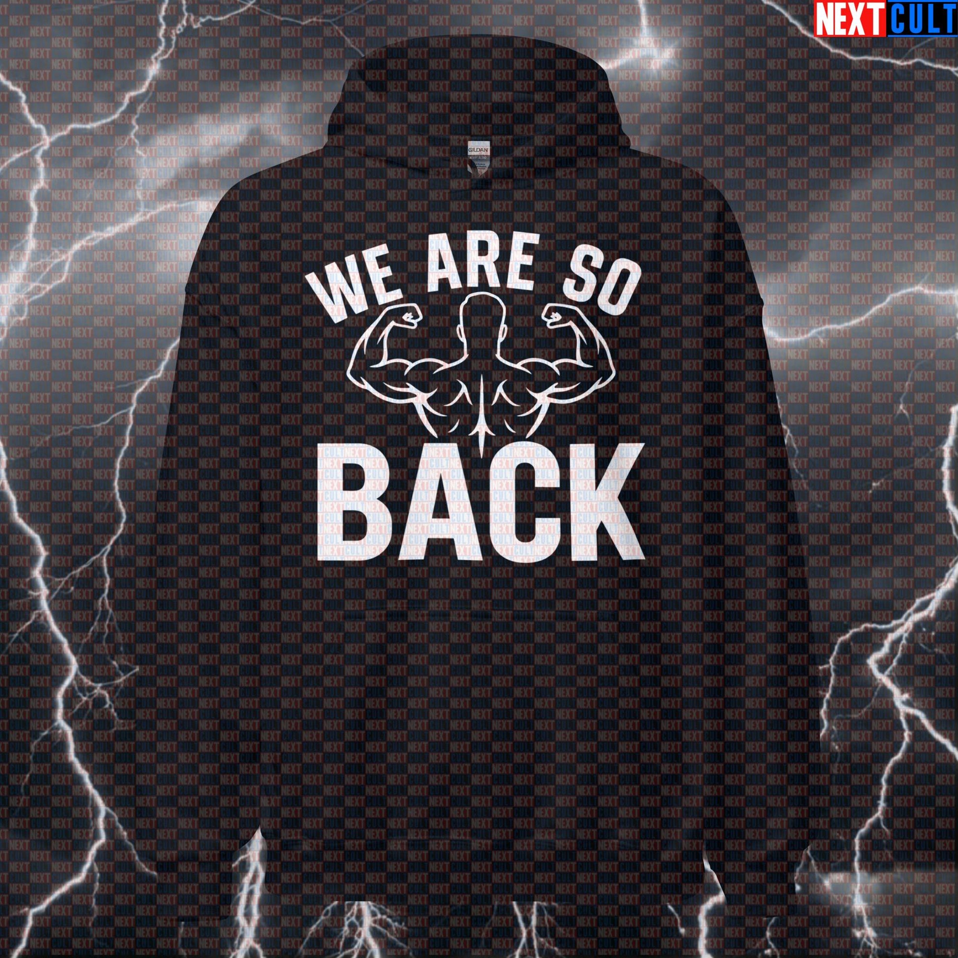We Are So Back Gym Hoodie | Funny Workout Hoodie for Back Training & Bodybuilding Bodybuilding Fitness Gym Pump Cover Workout Next Cult Brand