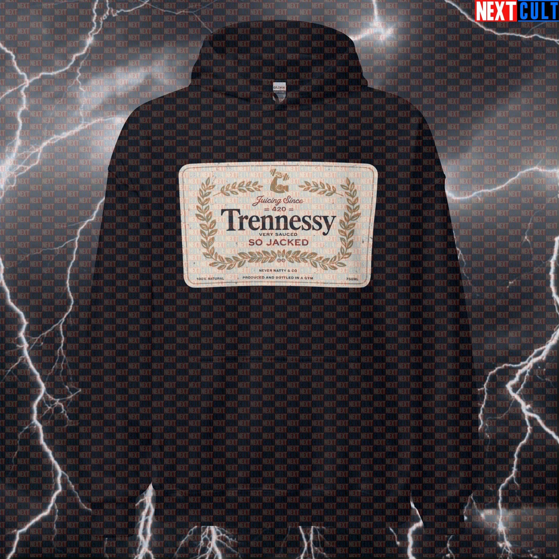 Funny Trennessy Gym Hoodie - Enhanced Lifter Meme Hooded Sweatshirt Saucy Pump Cover Bodybuilding Fitness Gym Pump Cover Steroids Workout Next Cult Brand