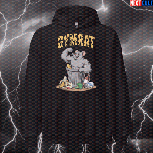 Funny Gymrats Hoodie - Gym Rat Meme Hooded Sweatshirt Pullover Pump Cover For Lifters Bodybuilding Fitness Gym Gymrat Powerlifting Pump Cover Workout Next Cult Brand