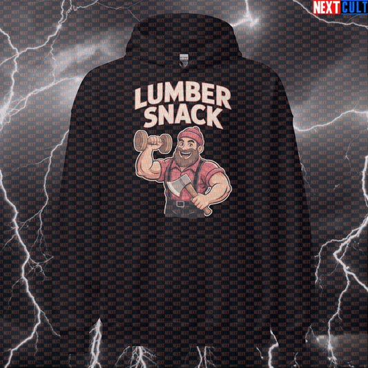 Funny Gym Hoodie for Lifters - Lumbersnack Jacked Lumberjack Meme Hooded Sweatshirt Pump Cover Bodybuilding Fitness Gym Pump Cover Workout Next Cult Brand