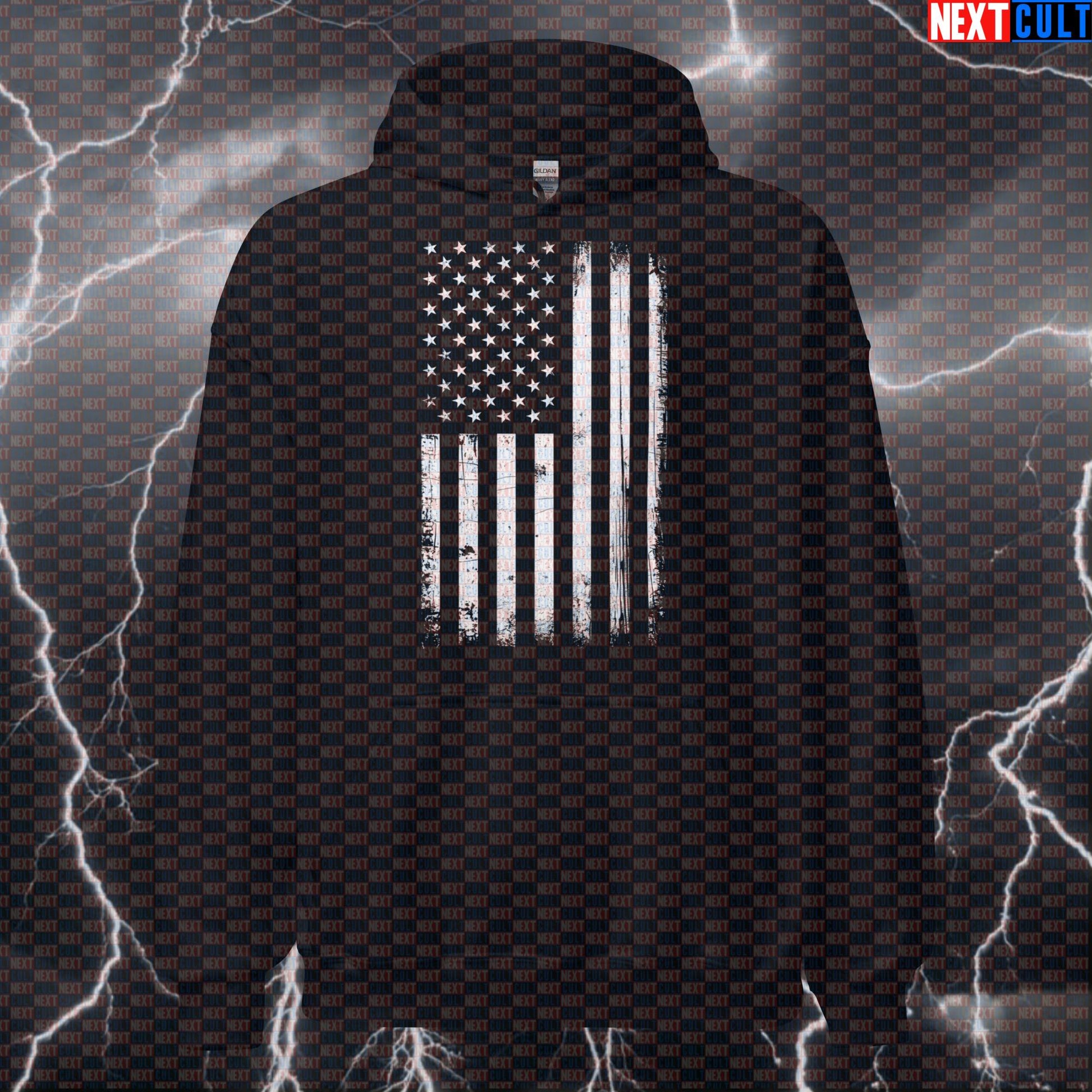 Distressed American Flag Funny 4th Of July Gym Hoodie - Patriotic Pump Cover Hooded Sweatshirt For Fitness Hoodies 4th of July Fitness Gym Pump Cover Workout Next Cult Brand