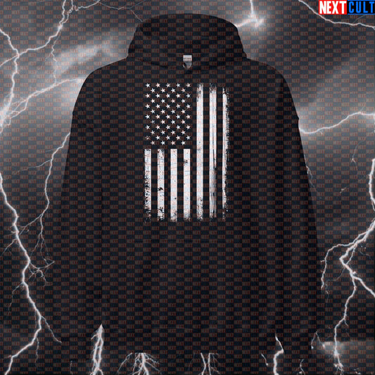 Distressed American Flag Funny 4th Of July Gym Hoodie - Patriotic Pump Cover Hooded Sweatshirt For Fitness Hoodies 4th of July Fitness Gym Pump Cover Workout Next Cult Brand