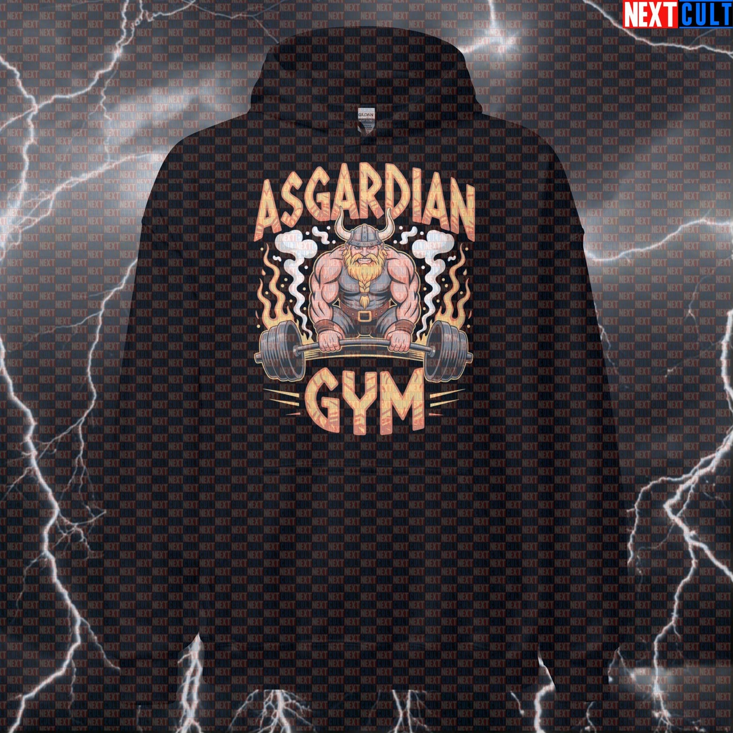 Funny Viking Gym Hoodie - Norse Workout Hooded Sweatshirt Pump Cover For Asgardian Lifters Bodybuilding Fitness Gym Pump Cover Vikings Workout Next Cult Brand