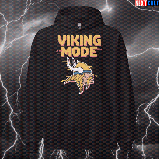Viking Mode Funny Gym Hoodie - Norse Workout Hooded Sweatshirt Pullover Pump Cover Bodybuilding Fitness Gym Pump Cover Vikings Workout Next Cult Brand