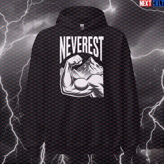 Neverest Funny Gym Hoodie - Muscle Mountain Hooded Sweatshirt Pullover Workout Pump Cover Hoodies Next Cult Brand