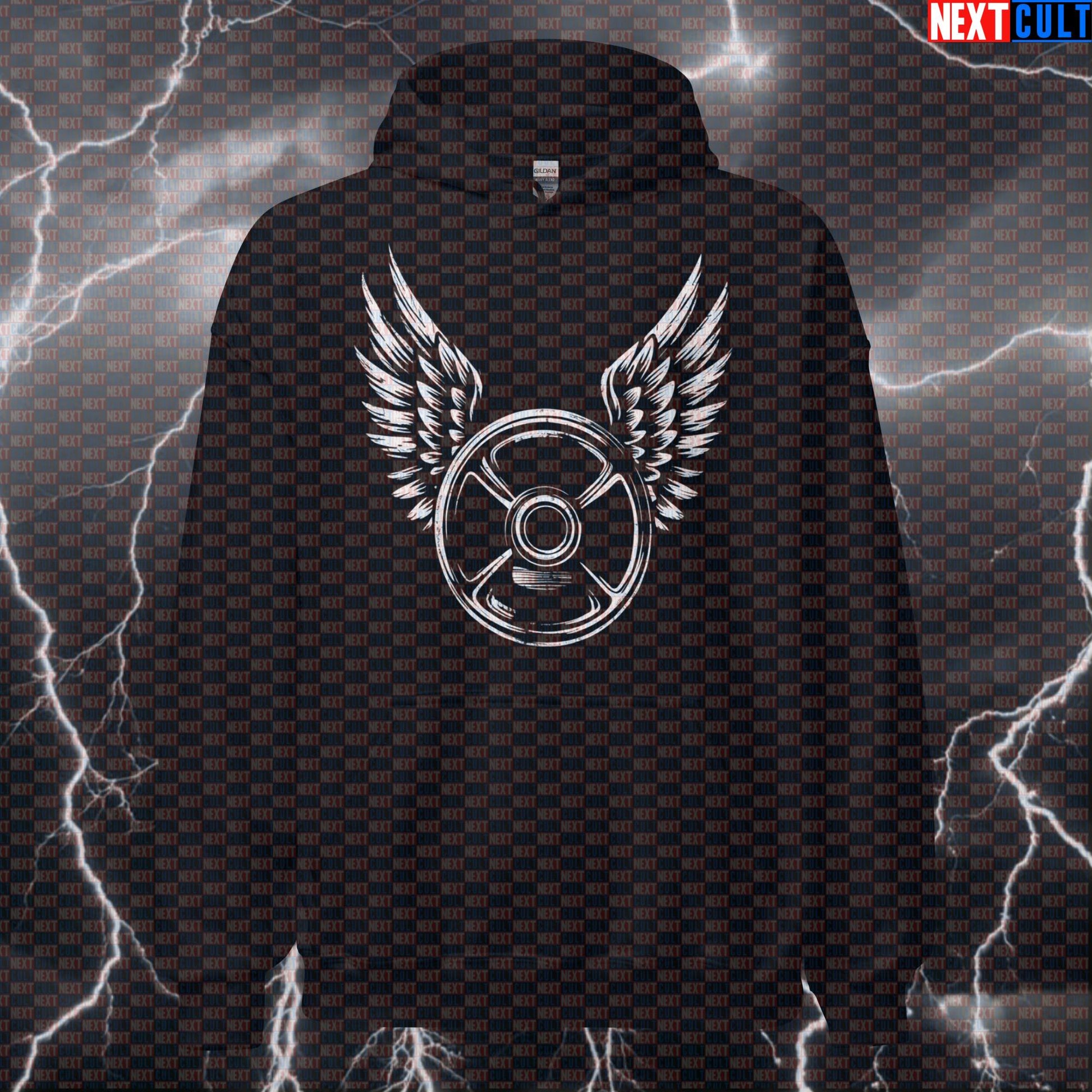 Movin Metal Funny Gym Hoodie - Heavy Metal Rock Music Hooded Sweatshirt Pump Cover Pullover Hoodies Next Cult Brand