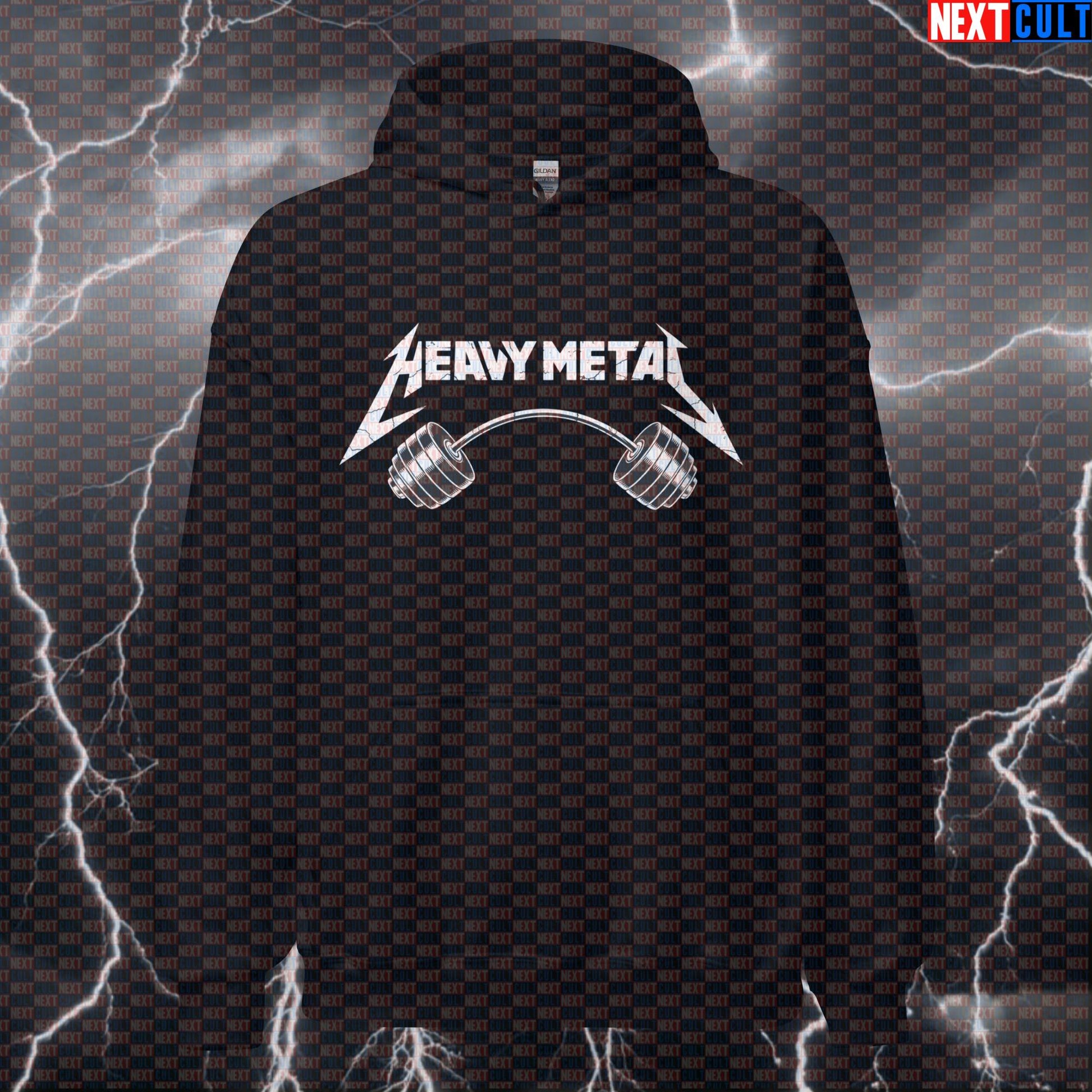 Heavy Metal Gym Hoodie - Funny Gymbro Rock Music Hooded Sweatshirt Pullover Pump Cover Hoodies Next Cult Brand