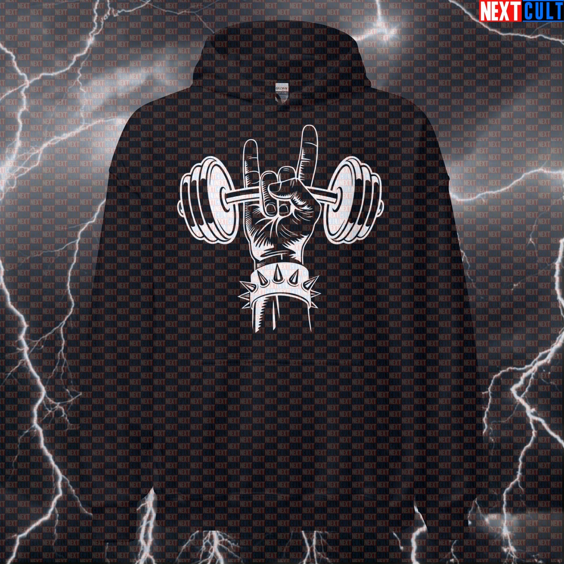 Heavy Metal Gym Hoodie - Funny Rock Music Hooded Sweatshirt Pullover Pump Cover For Lifters Hoodies Next Cult Brand
