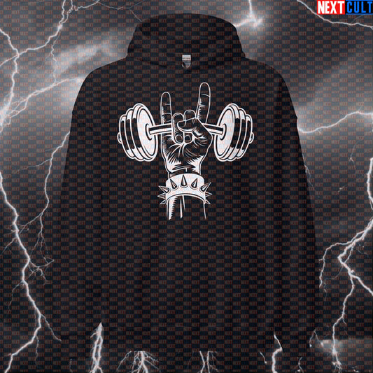 Heavy Metal Gym Hoodie - Funny Rock Music Hooded Sweatshirt Pullover Pump Cover For Lifters Hoodies Next Cult Brand