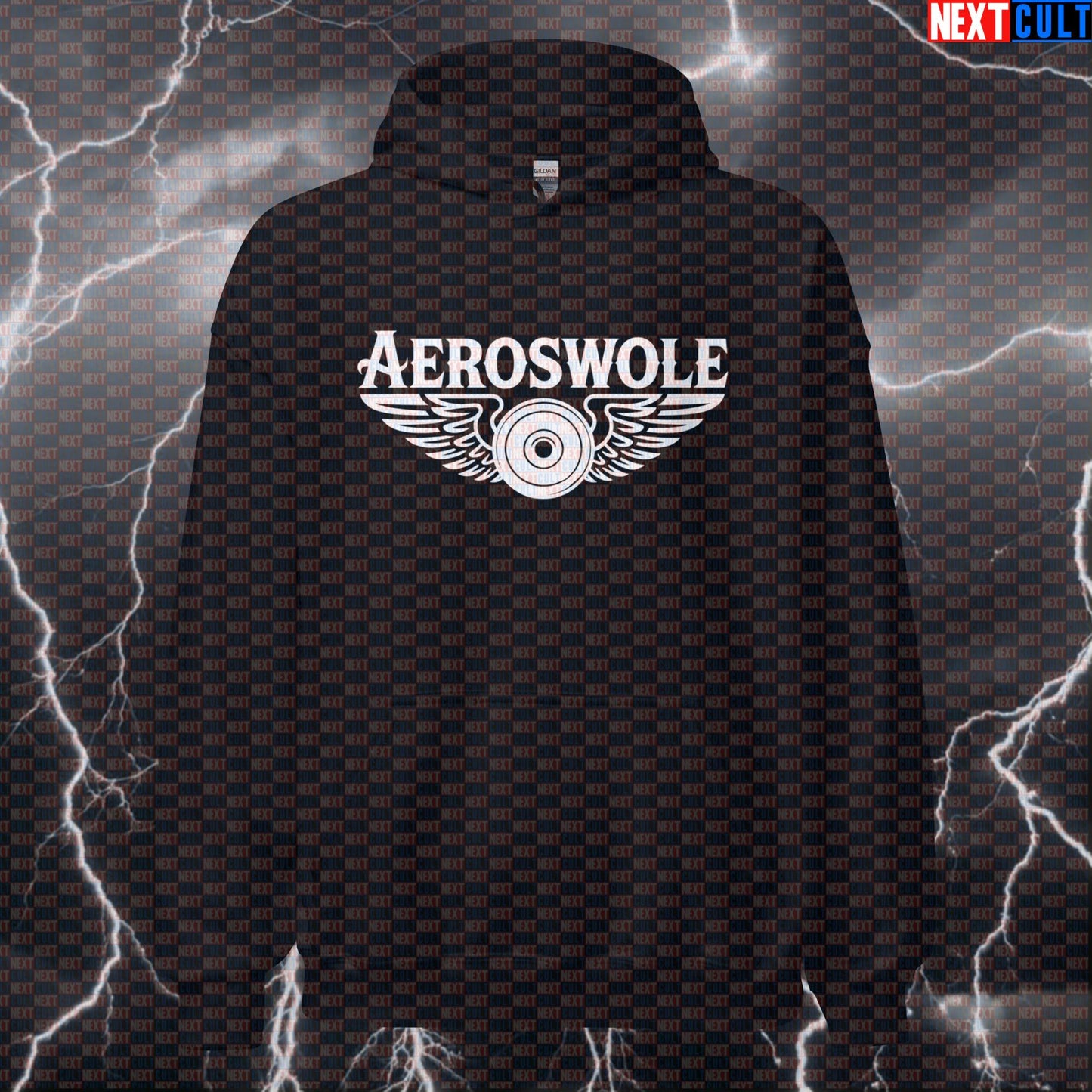 Aeroswole Funny Gym Hoodie - Rock Music Bodybuilding Meme Hooded Sweatshirt Pullover Pump Cover for Lifters Hoodies Aerosmith Bodybuilding Fitness Gym Pump Cover Rock Music Workout Next Cult Brand