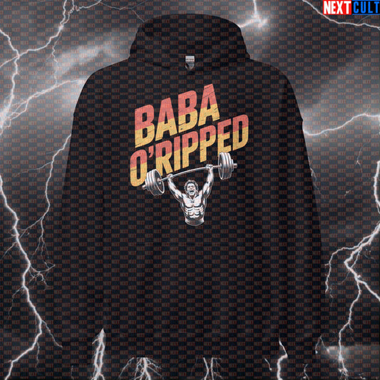 Baba O'Ripped Funny Gym Hoodie - Rock Music Meme Hooded Sweatshirt Pullover Pump Cover Hoodies Bodybuilding Fitness Gym Pump Cover Rock Music The Who Workout Next Cult Brand