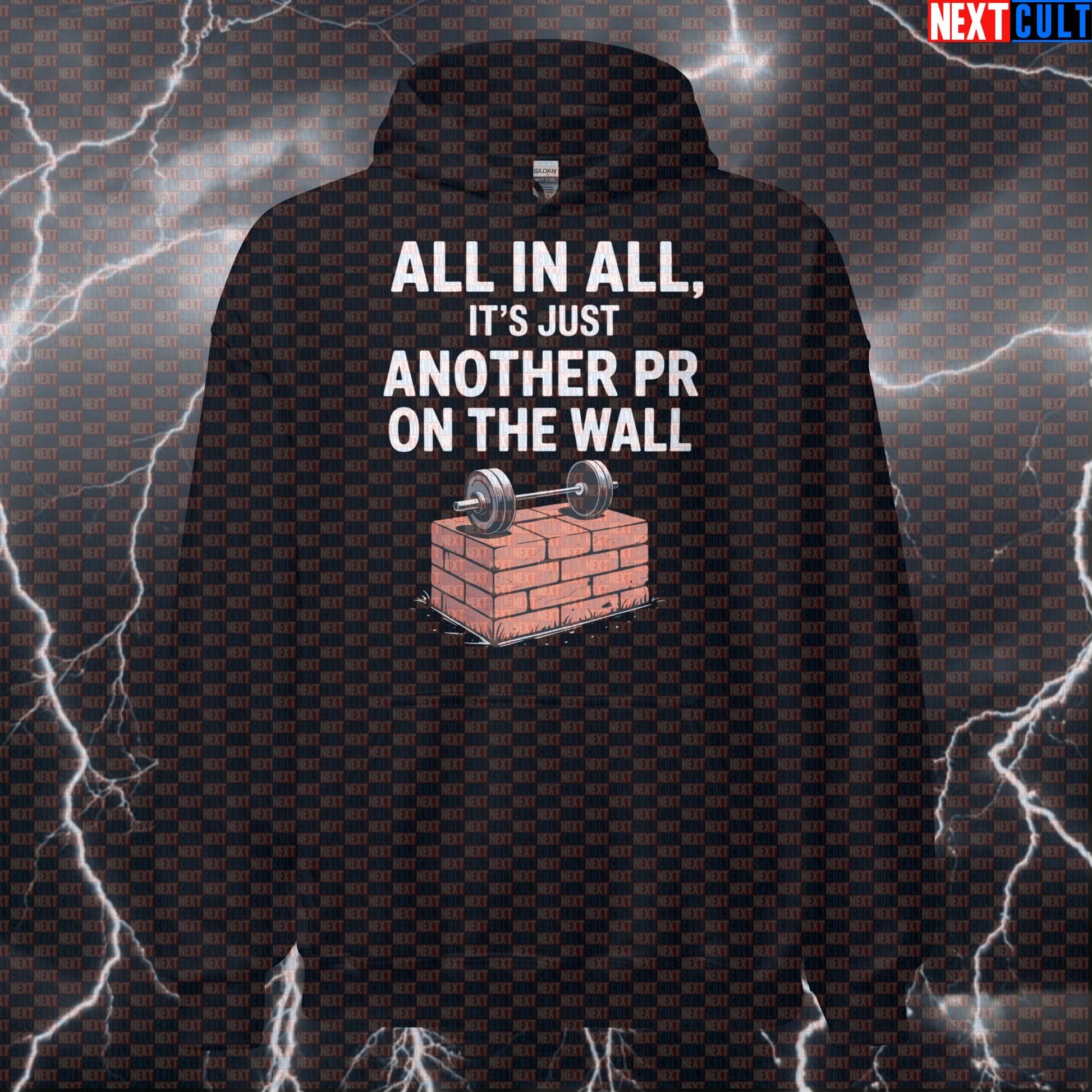 All In All Its Just Another PR On The Wall Funny Gym Hoodie - Pink Floyd Meme Hooded Sweatshirt Pullover Hoodies Next Cult Brand