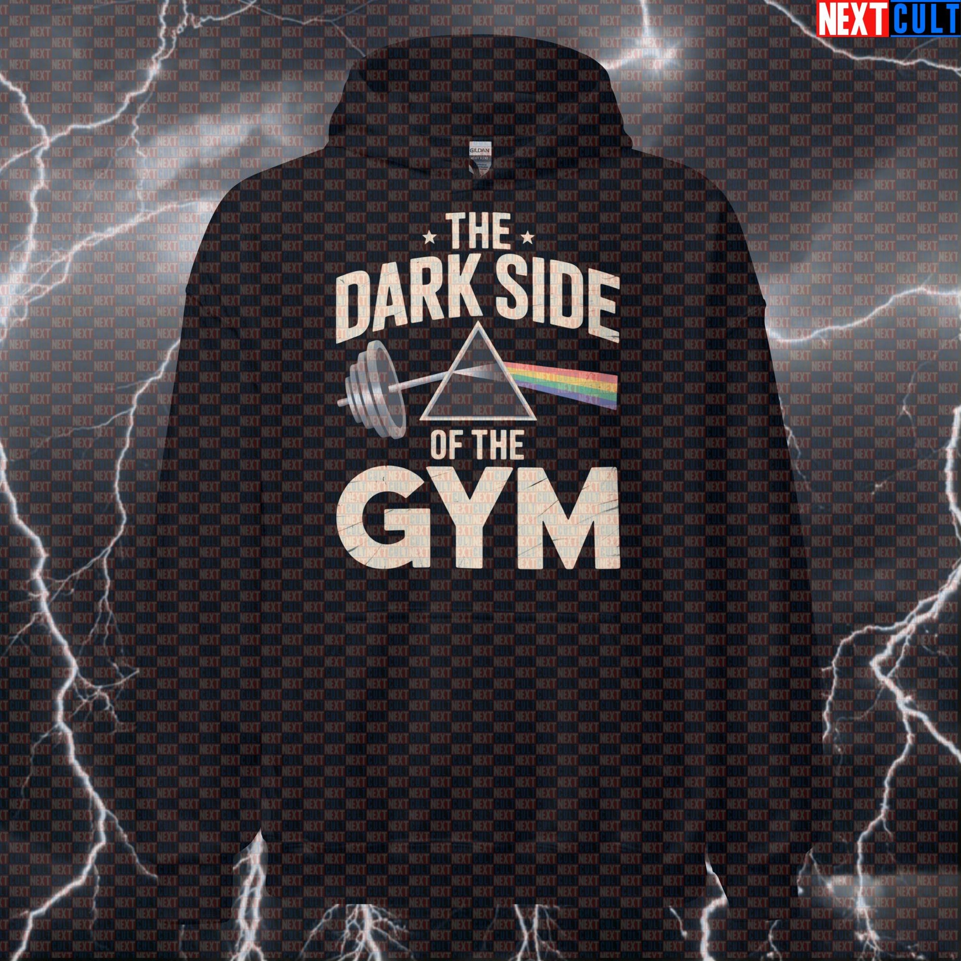 The Dark Side Of The Gym Funny Pink Floyd Meme Hoodie - Gymbro Hooded Sweatshirt Pullover Hoodies Next Cult Brand