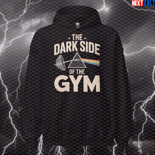 The Dark Side Of The Gym Funny Pink Floyd Meme Hoodie - Gymbro Hooded Sweatshirt Pullover Hoodies Bodybuilding Fitness Gym Pink Floyd Powerlifting Pump Cover Rock Music Workout Next Cult Brand