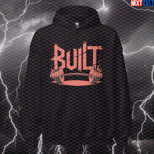 Built for the Gym Funny Korn Gym Hoodie - Heavy Metal Pump Cover Hooded Sweatshirt for Bodybuilding Hoodies Bodybuilding Fitness Gym Korn Powerlifting Pump Cover Rock Music Workout Next Cult Brand