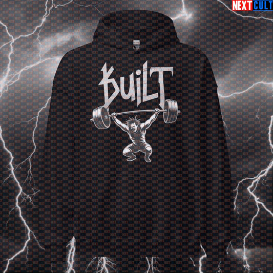 Built For The Gym Funny Korn Hoodie - Metal Weightlifting Meme Hooded Sweatshirt Pullover Hoodies Bodybuilding Fitness Gym Korn Powerlifting Pump Cover Rock Music Workout Next Cult Brand