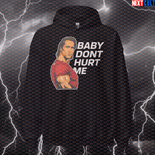 Baby Don't Hurt Me Funny Valentine's Gym Hoodie - Mike O'Hearn Meme Hooded Sweatshirt Pullover Hoodies Bodybuilding Fitness Gym Mike O'Hearn Pump Cover Valentine's Day Workout Next Cult Brand