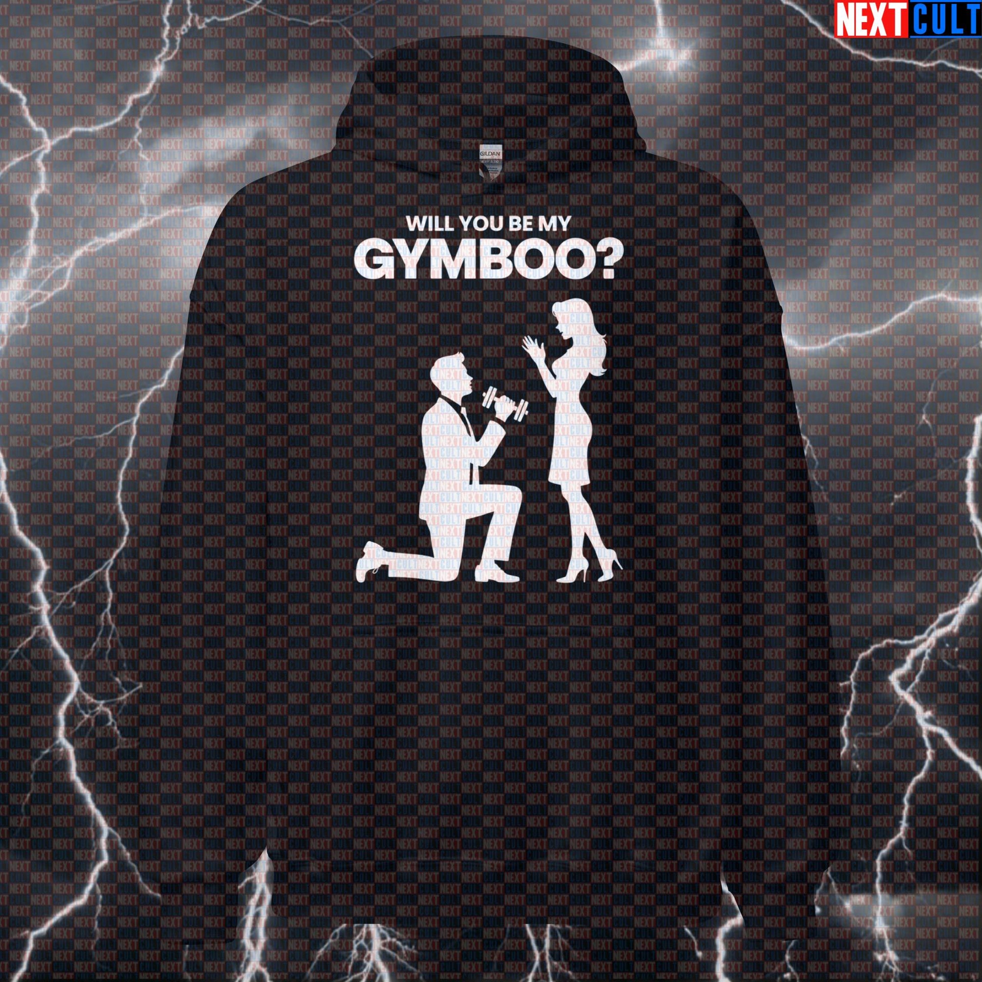 Will You Be My Gymboo? Valentine's Gym Proposal Funny Workout Hoodie For Couples Hoodies Bodybuilding Fitness Gym Powerlifting Pump Cover Valentine's Day Workout Next Cult Brand
