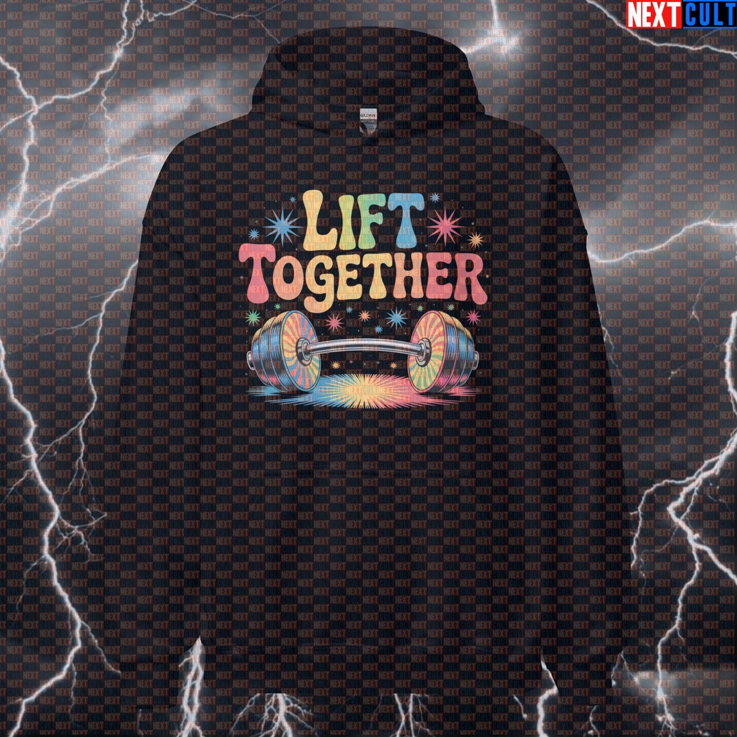 Beatles Lift Together Funny Gym Hoodie - Lift Together Hooded Sweatshirt Pullover Pump Cover Hoodies Bodybuilding Fitness Gym Powerlifting Pump Cover Rock Music The Beatles Workout Next Cult Brand