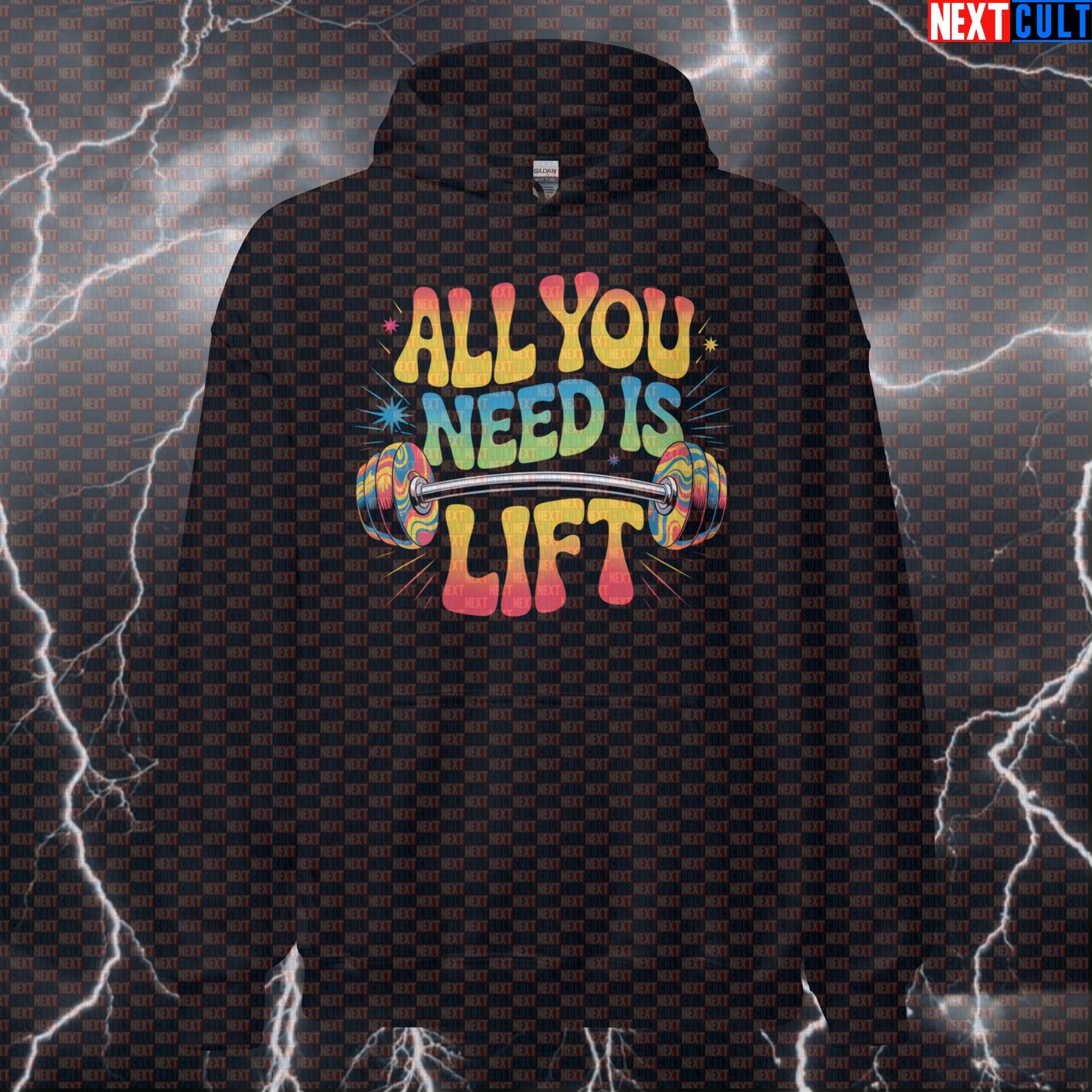 All You Need Is Lift Funny Gym Hoodie | Beatles Meme Hooded Sweatshirt Pullover for Lifters Hoodies Bodybuilding Fitness Gym Powerlifting Pump Cover Rock Music The Beatles Workout Next Cult Brand