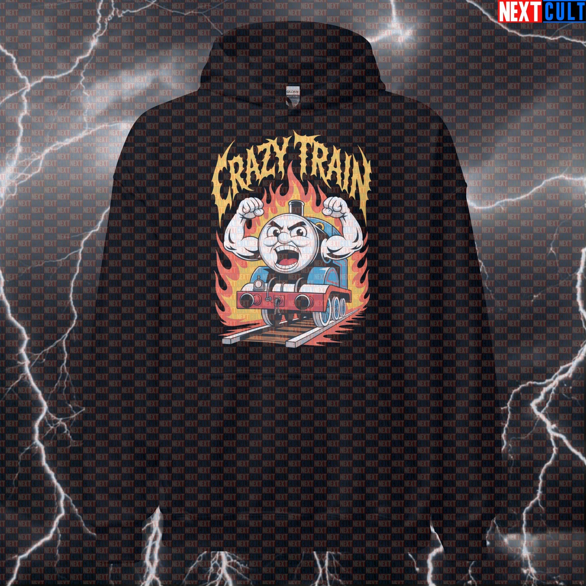 Crazy Train Funny Gym Hoodie Hooded Sweatshirt Pullover Pump Cover for Lifters Ozzy Metal Fans Hoodies Next Cult Brand