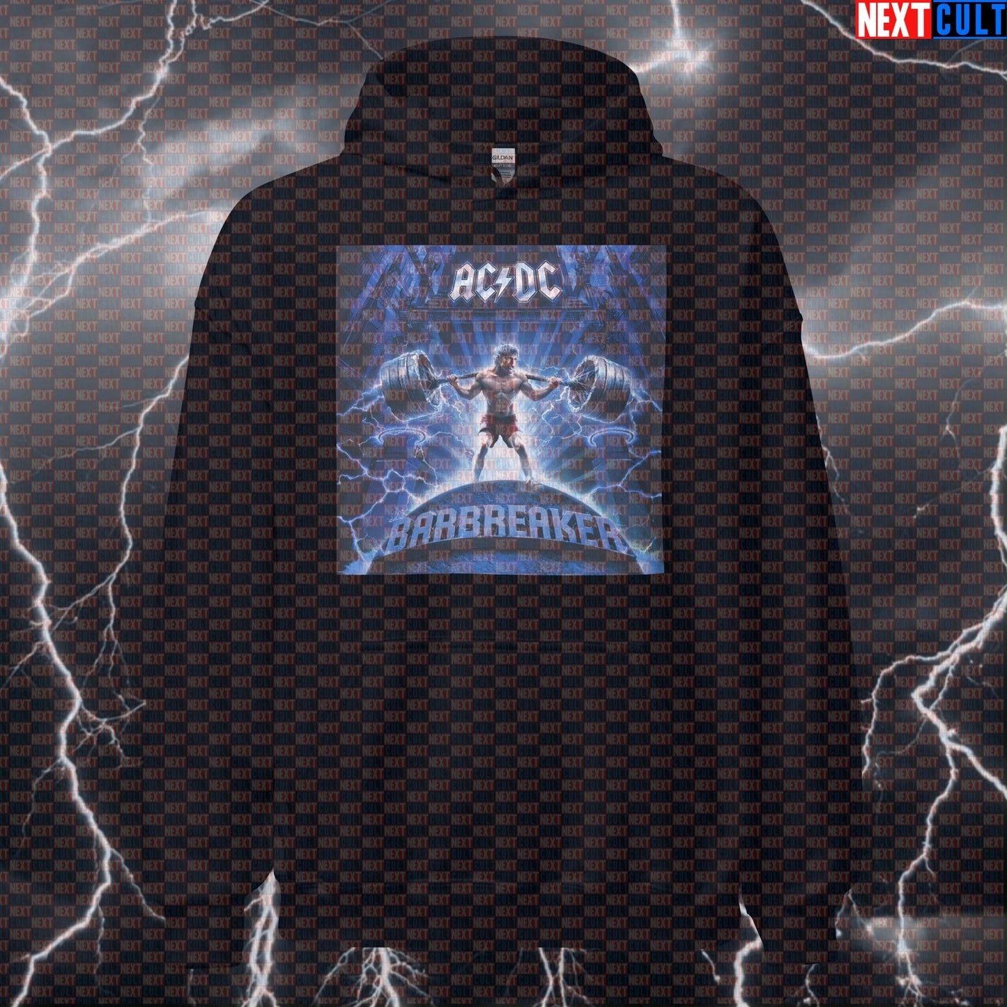 Bar Breaker Barbell Breaker Funny Gym Hoodie Ballbreaker Album Cover Parody Heavy Metal Workout Hoodie Hoodies Next Cult Brand