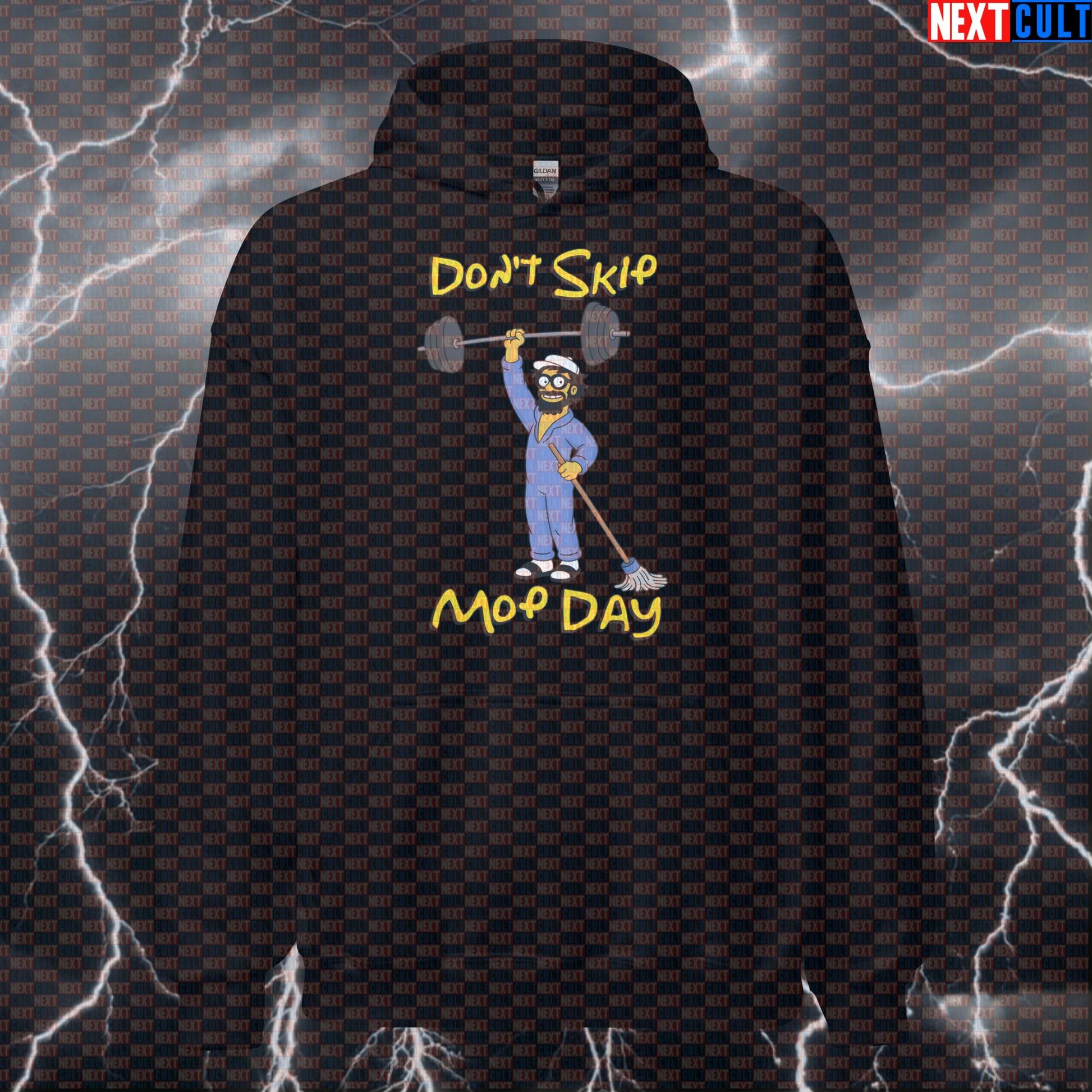 Don’t Skip Mop Day Anatoly Funny Gym Hoodie Hooded Sweatshirt Pullover Pump Cover for Lifters Gymbros Fans Anatoly Bodybuilding Fitness Gym Powerlifting Pump Cover Workout Next Cult Brand