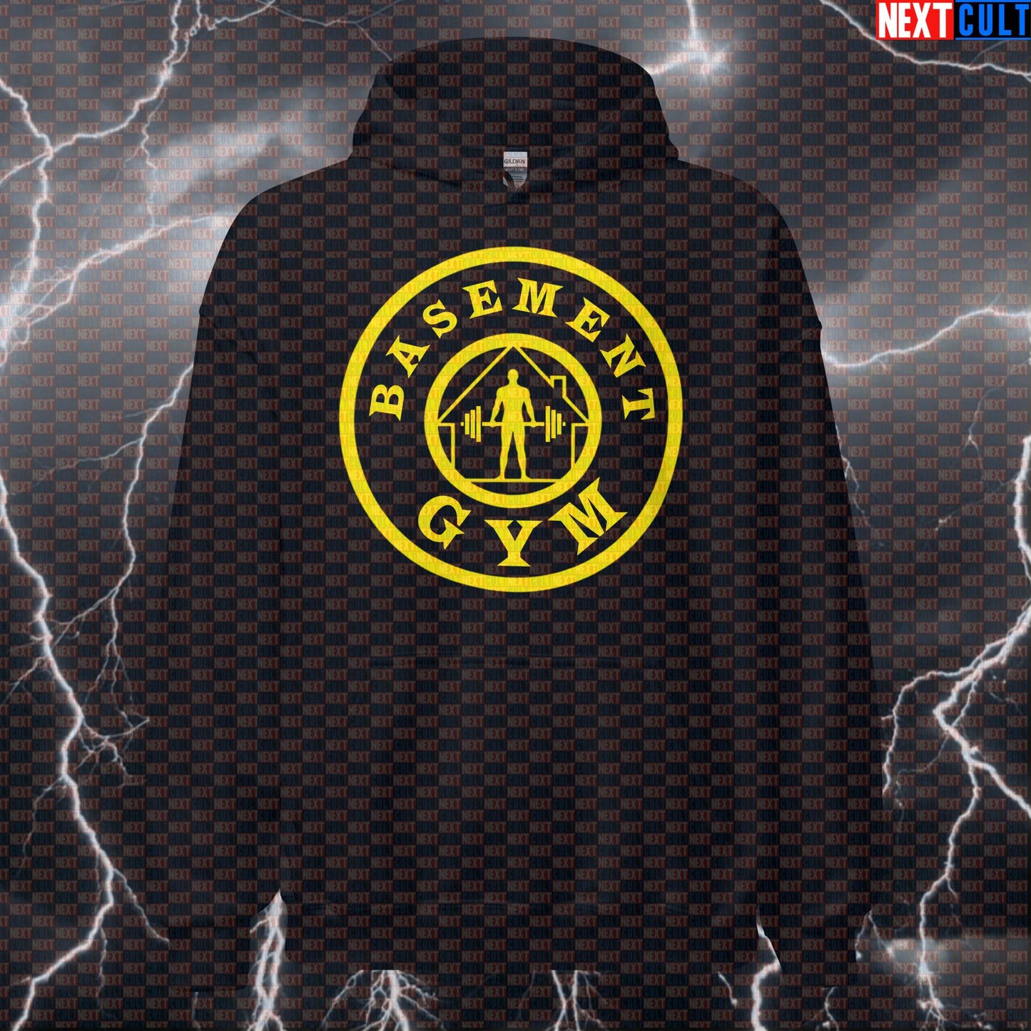 Basement Gym Funny Gym Hoodie Hooded Sweatshirt Pullover Pump Cover for Home Gym Lifters Gymbros Hoodies Next Cult Brand