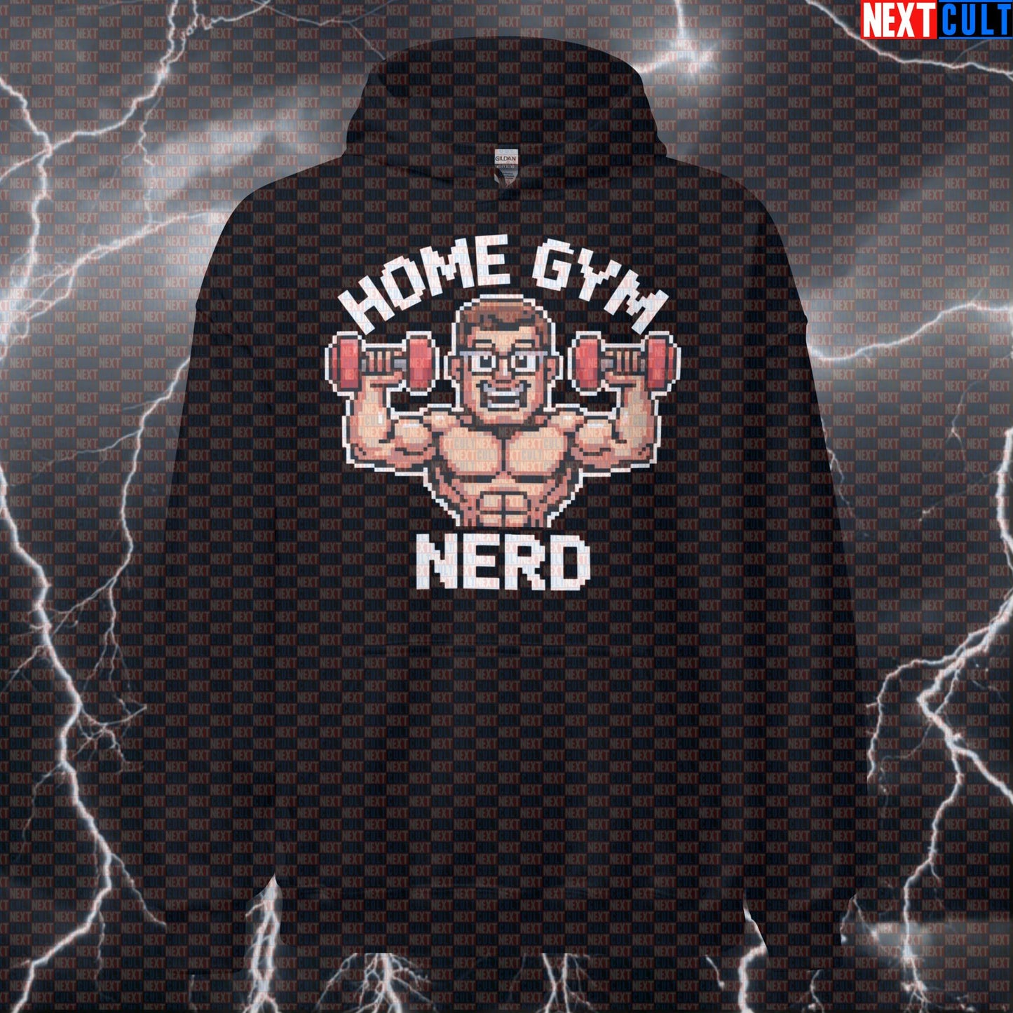 Home Gym Nerd Funny Gym Hoodie Pump Cover Hooded Sweatshirt Pullover for Garage Gym Lifters Workout Fans Hoodies Next Cult Brand