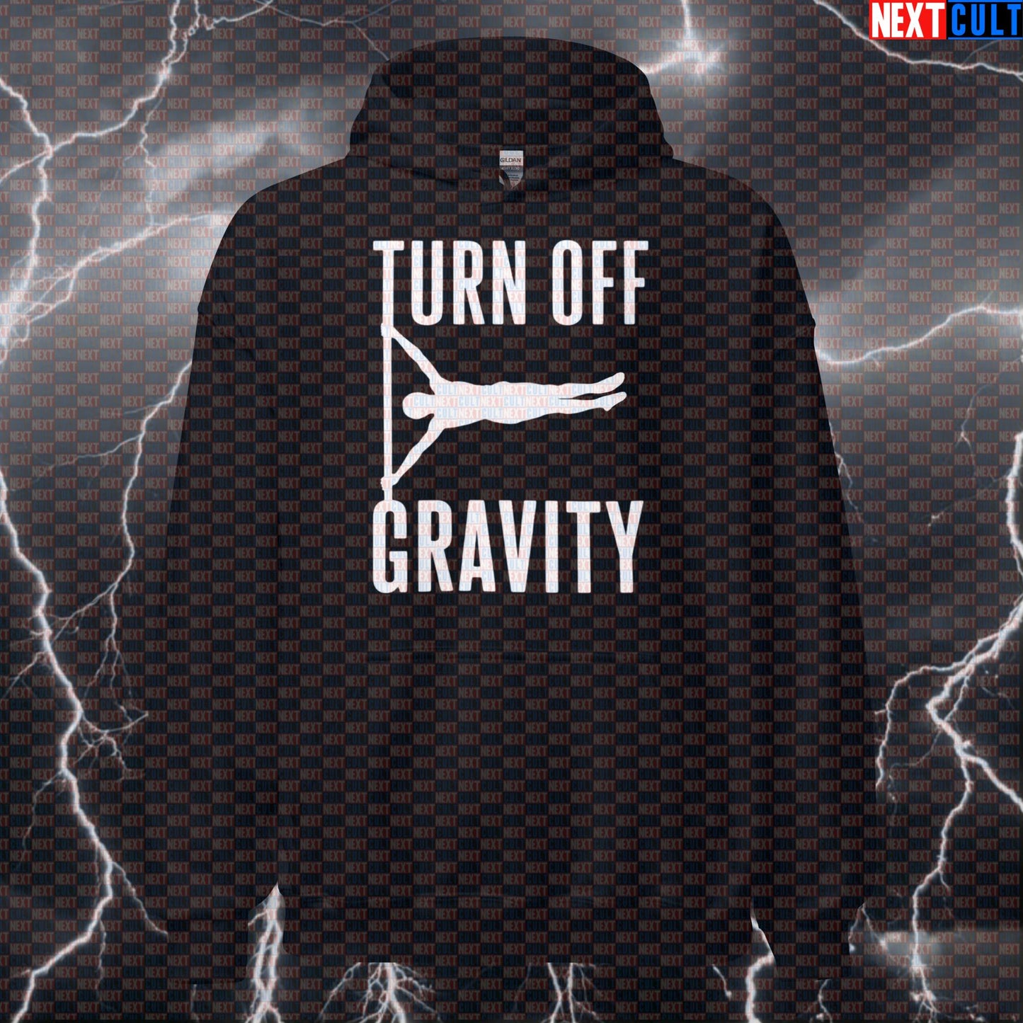 Turn Off Gravity Funny Calisthenics Gym Hoodie Pump Cover Hooded Sweatshirt for Human Flag Street Workout Athletes Hoodies Next Cult Brand