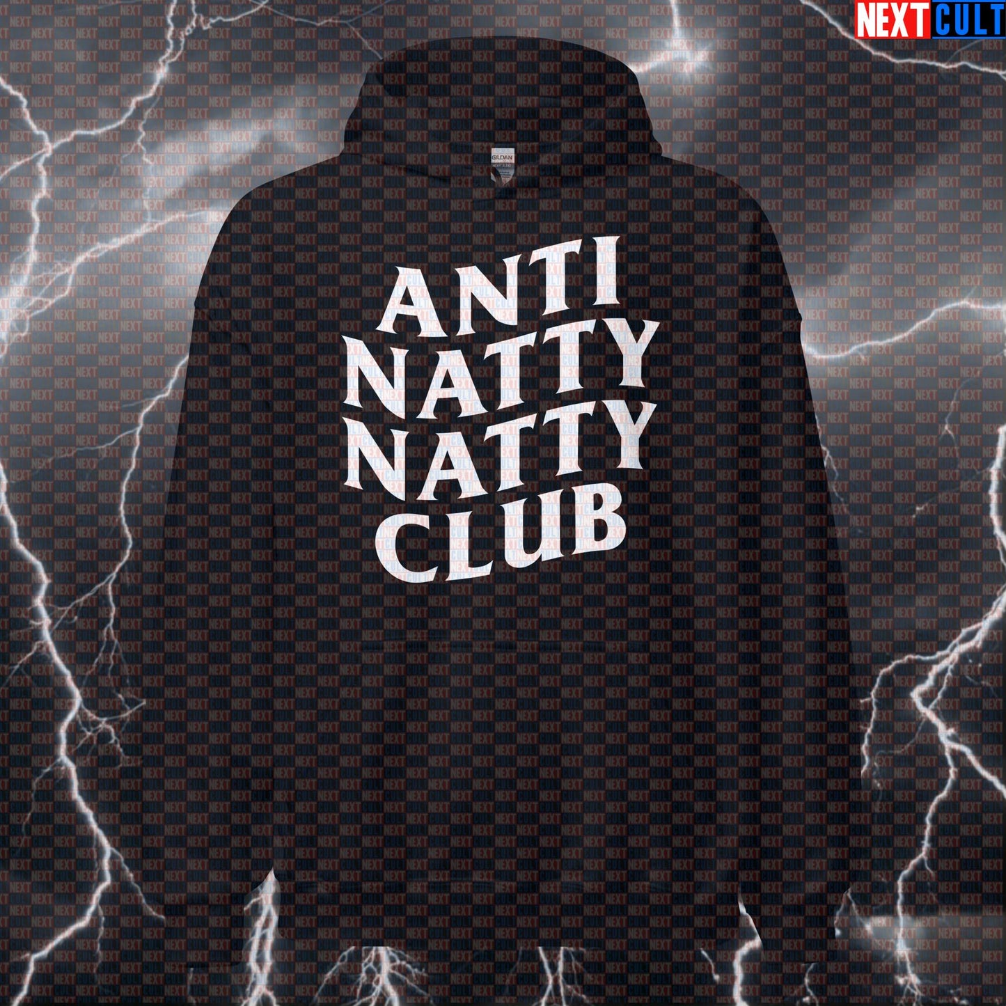 Anti Natty Natty Club Funny Gym Hoodie Hooded Sweatshirt Pullover Pump Cover for Lifters Gymbros Fitness Meme Hoodies Next Cult Brand