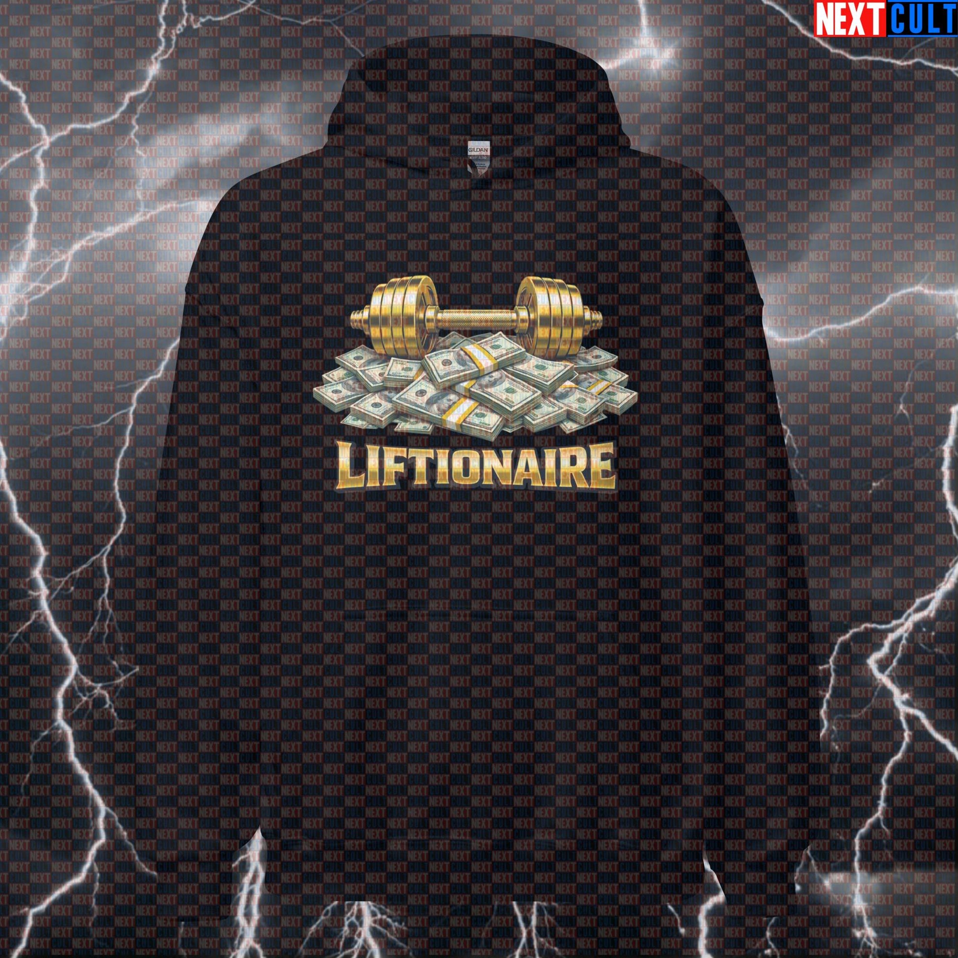 Liftionaire Funny Gym Hoodie Money Barbell Meme Workout Hoodie Bodybuilding Powerlifting Fitness Top Hoodies Next Cult Brand