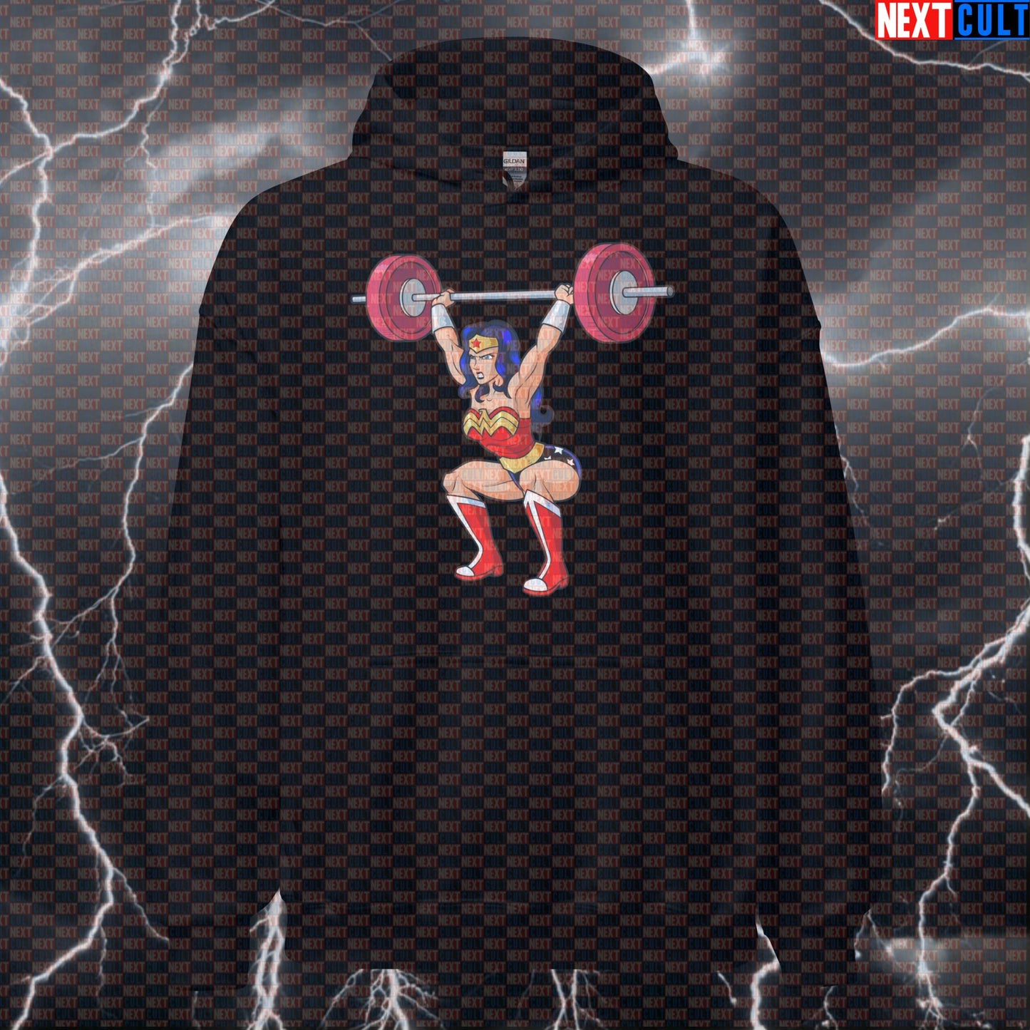 Wonder Snatch Wonder Woman Olympic Weightlifting Funny Gym Hoodie Superlift Snatches Workout Hoodie Fitness Meme Hoodies Next Cult Brand