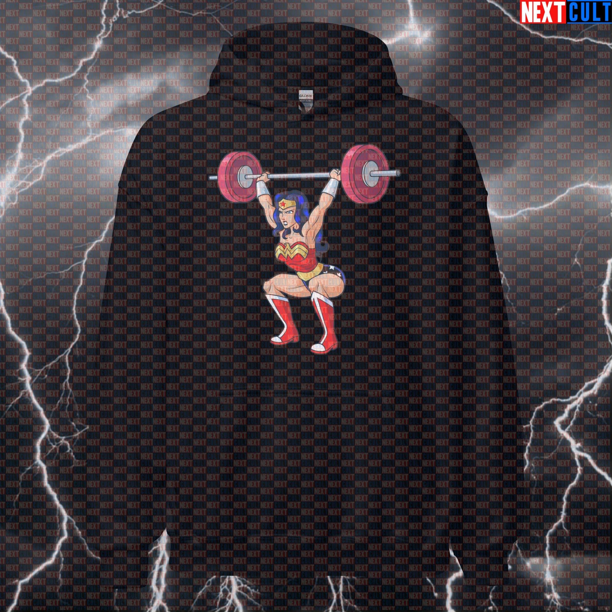 Wonder Snatch Wonder Woman Olympic Weightlifting Funny Gym Hoodie Superlift Snatches Workout Hoodie Fitness Meme Hoodies Next Cult Brand