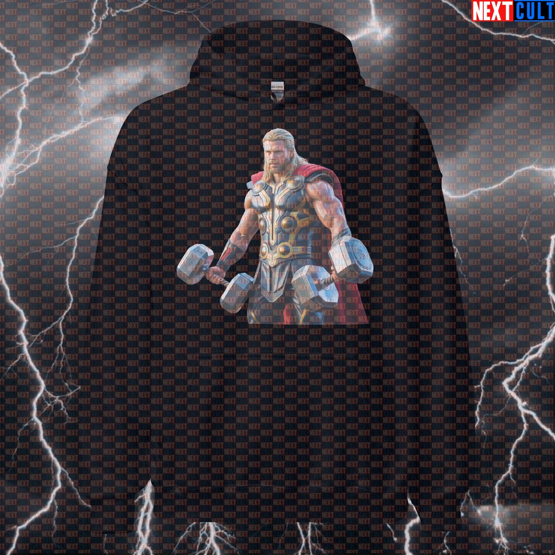 Thor Pump Cover Funny Gym Hoodie Hooded Sweatshirt Pullover Gym Hoodie for Lifters Superhero Workout Fans Hoodies Next Cult Brand