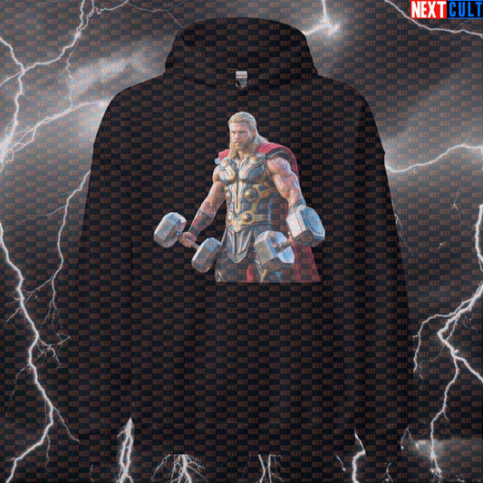 Thor Pump Cover Funny Gym Hoodie Hooded Sweatshirt Pullover Gym Hoodie for Lifters Superhero Workout Fans Hoodies Next Cult Brand