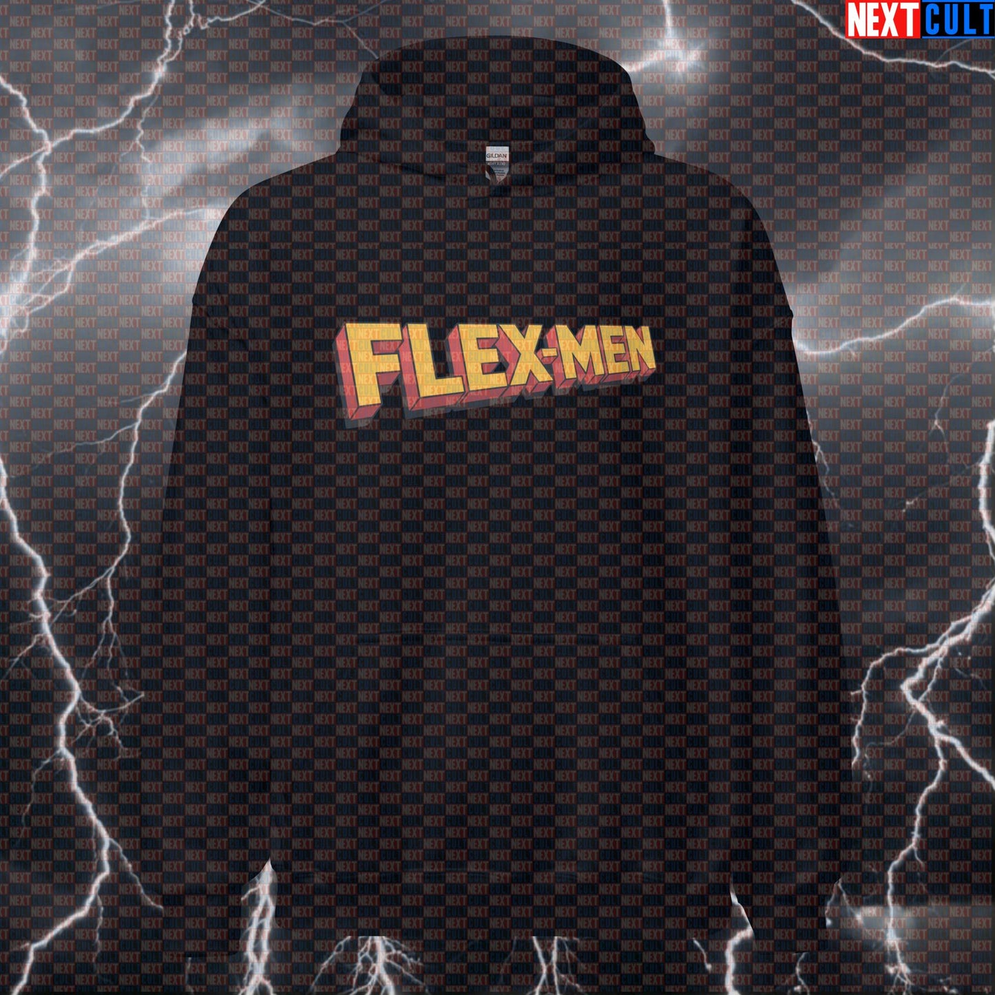 Flex Men Funny Gym Hoodie Superhero Workout Hoodie Pump Cover Hooded Sweatshirt for Lifters X-Men Fans Hoodies Next Cult Brand
