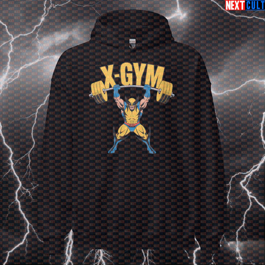 Wolverine Gym Hero Funny Gym Hoodie Pump Cover Pullover Hooded Sweatshirt for Lifters X-Men Fans Workout Hoodie Hoodies Bodybuilding Films Fitness Gym Powerlifting Pump Cover Superheroes Wolverine Workout X-Men Next Cult Brand