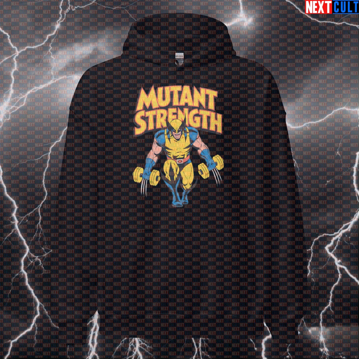 Mutant Strength Wolverine X-Men Funny Gym Hoodie Superhero Workout Hoodie Bodybuilding Powerlifting Fitness Meme Hoodies Next Cult Brand
