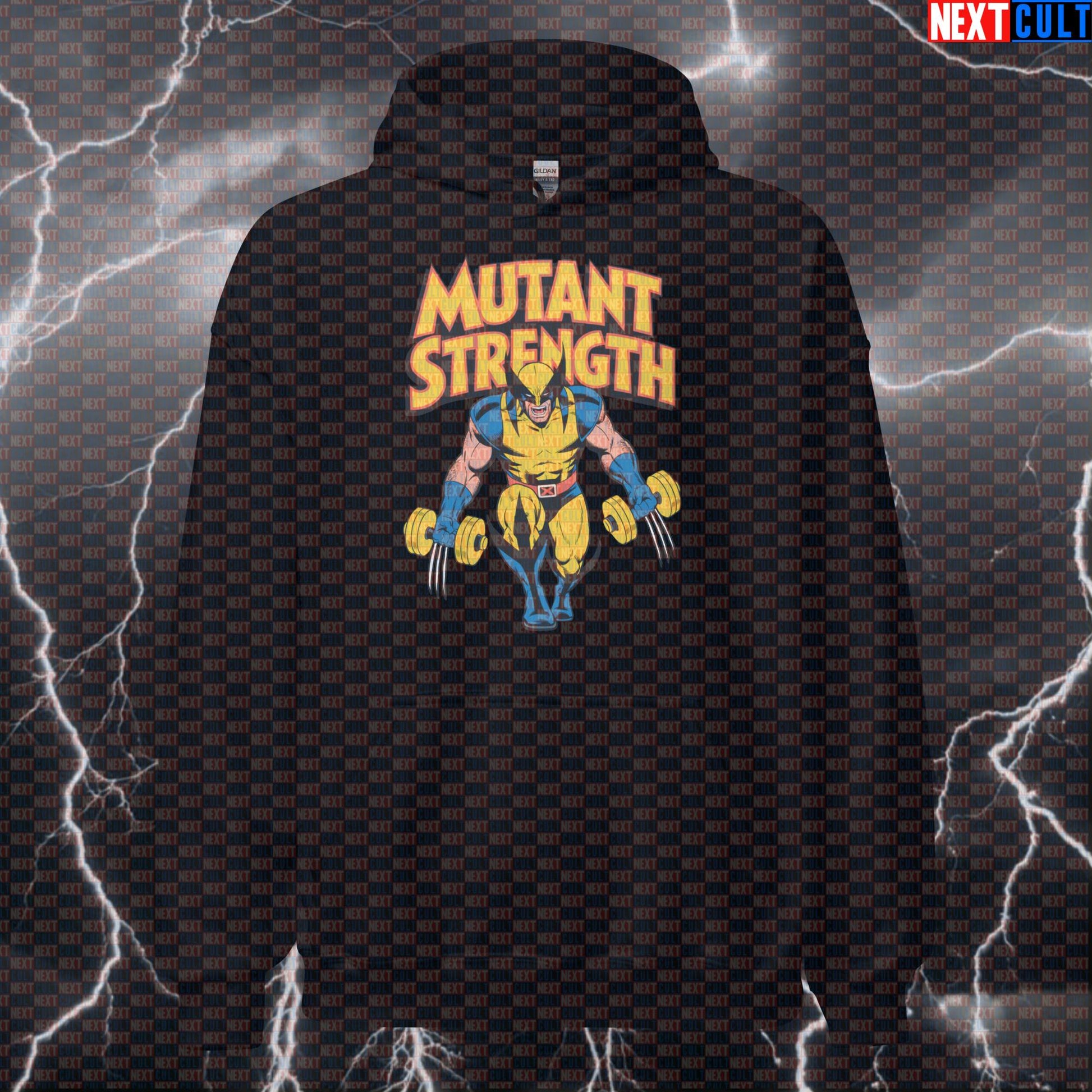 Mutant Strength Wolverine X-Men Funny Gym Hoodie Superhero Workout Hoodie Bodybuilding Powerlifting Fitness Meme Hoodies Next Cult Brand