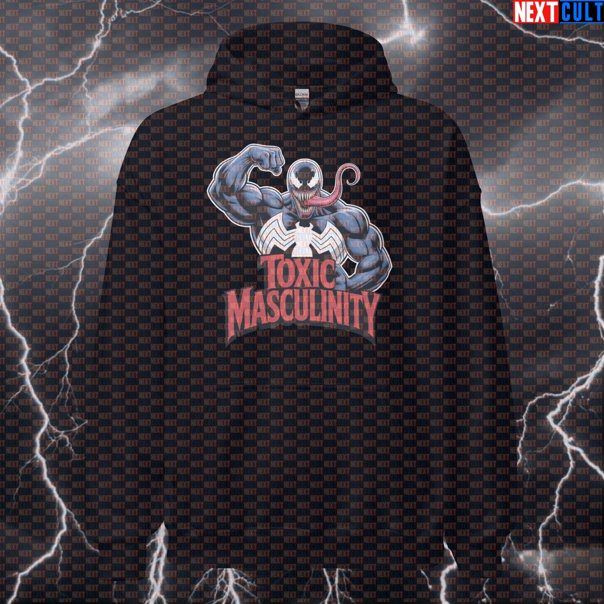 Toxic Masculinity Venom Funny Gym Hoodie Hooded Sweatshirt Pullover Pump Cover for Lifters Comic Gymbros Hoodies Next Cult Brand