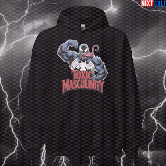 Toxic Masculinity Venom Funny Gym Hoodie Hooded Sweatshirt Pullover Pump Cover for Lifters Comic Gymbros Hoodies Next Cult Brand