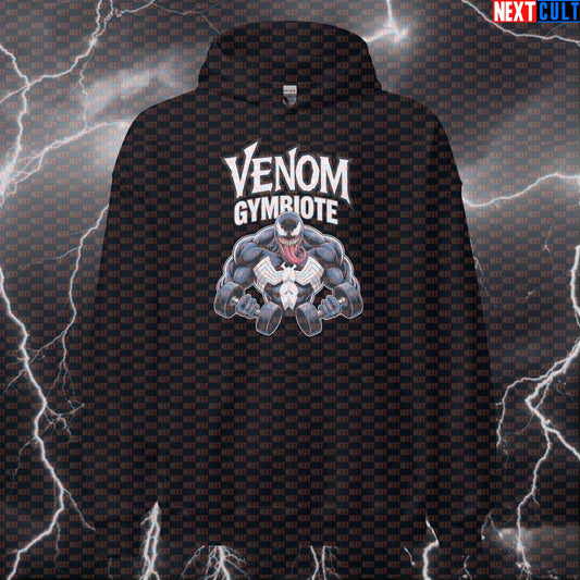 Venom Gymbiote Funny Gym Hoodie Hooded Sweatshirt Pullover Pump Cover for Lifters Gym Bros Comic Workout Fans Hoodies Next Cult Brand
