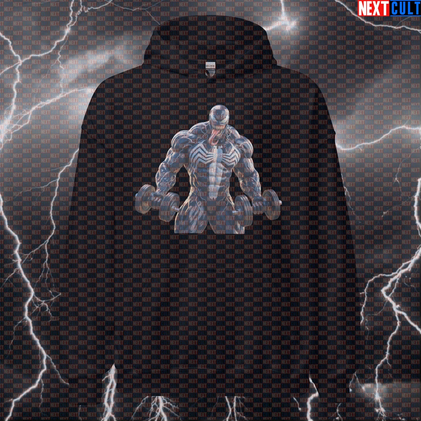 Venom Gym Hero Funny Gym Hoodie Pump Cover Hooded Sweatshirt Pullover for Lifters Comic Antihero Workout Fans Hoodies Next Cult Brand