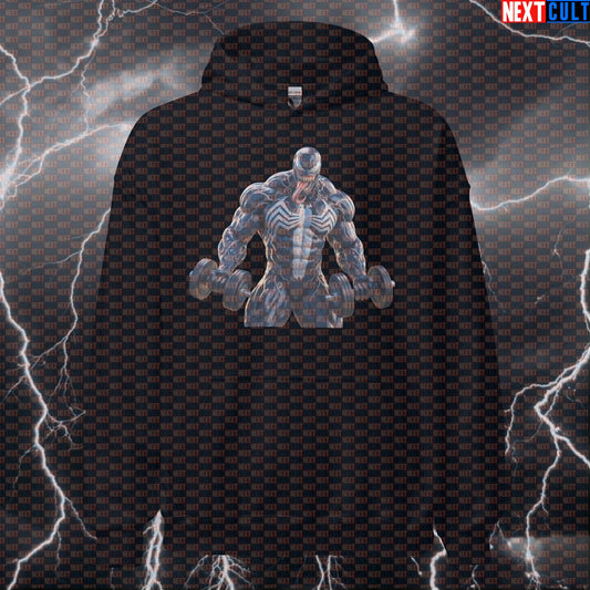 Venom Gym Hero Funny Gym Hoodie Pump Cover Hooded Sweatshirt Pullover for Lifters Comic Antihero Workout Fans Hoodies Next Cult Brand