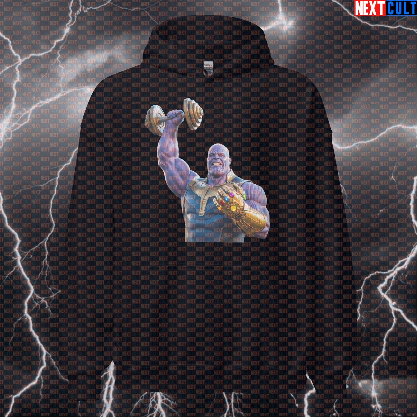 Funny Thanos Gym Hero Hoodie Hooded Sweatshirt Pullover Pump Cover for Lifters Comic Meme Gym Hoodie Workout Hoodie Hoodies Next Cult Brand