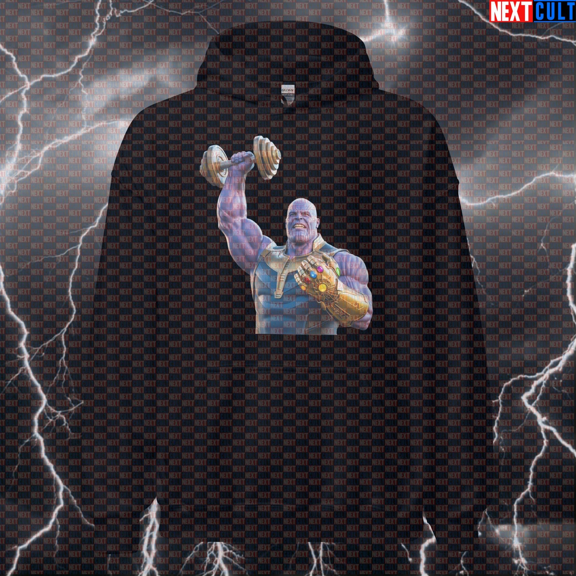 Funny Thanos Gym Hero Hoodie Hooded Sweatshirt Pullover Pump Cover for Lifters Comic Meme Gym Hoodie Workout Hoodie Hoodies Next Cult Brand