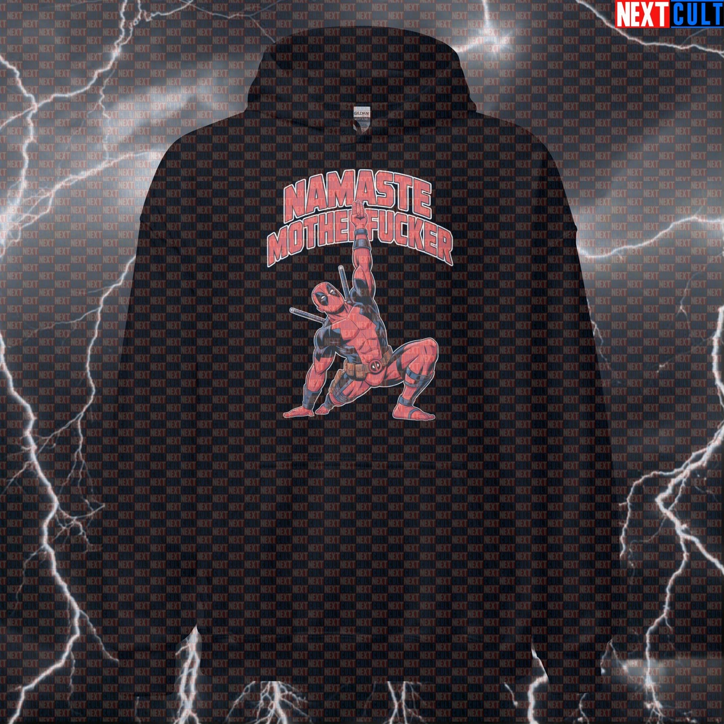 Namaste Motherfucker Funny Gym Hoodie Hooded Sweatshirt Pullover Pump Cover for Lifters Yoga Deadpool Fans Hoodies Next Cult Brand